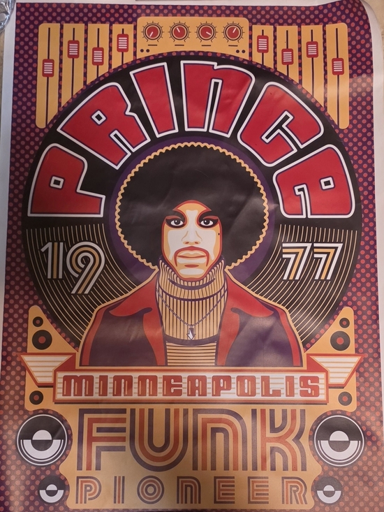 Other - Prince Minneapolis Funk Poster - Red, Purple, Gold